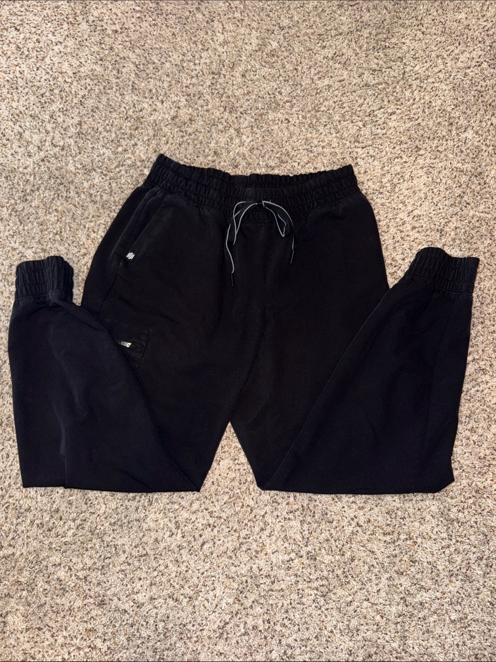 Jaanuu Black Cropped Medical Jogger Pants